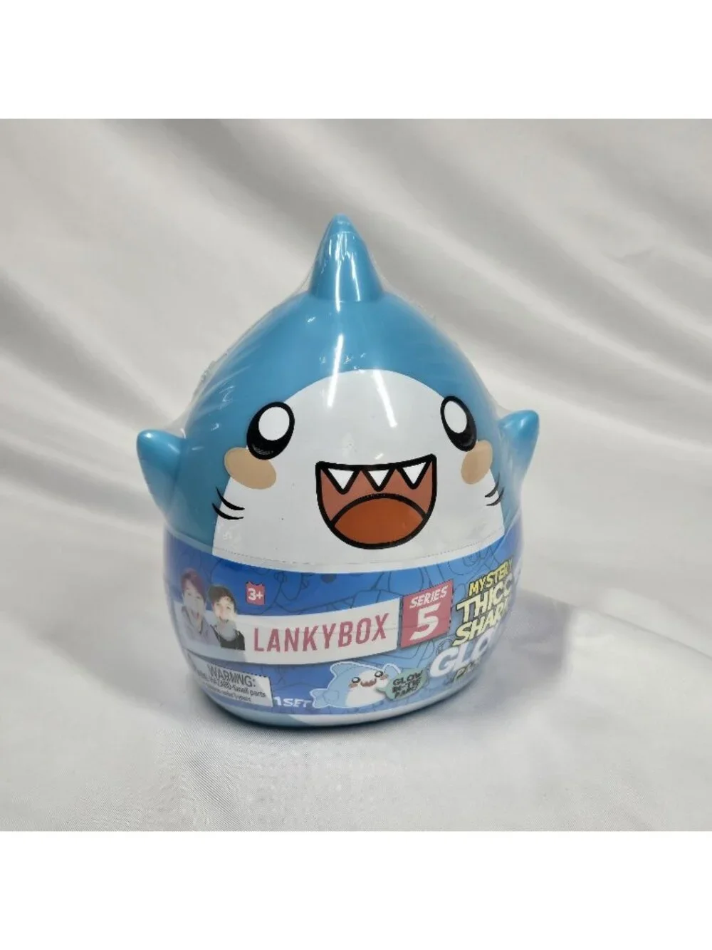 LankyBox Series 5 Mystery Thicc Shark Glow Egg Toy Figure Pack  Glow in the Dark